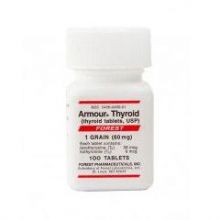 Armour Thyroid Tablet, 60 mg, 100/Bottle