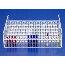 Stacking Test Tube Rack Mitchell Plastics 100 Place 20 mm Tube Size Clear 5-1/2 X 10-1/2 X 11 Inch