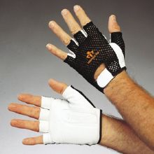 Impact Glove IMPACTO Half Finger Medium Black / White Hand Specific Pair