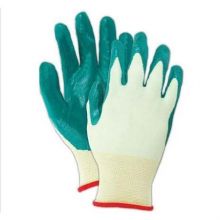 Utility Glove Showa Nitri-Flex Lite Size 8 Nitrile / Nylon Green 9 Inch Knit Cuff NonSterile