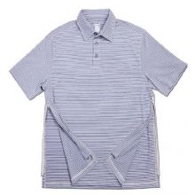 Polo Shirt AuthoredPerfected Polo X-Large Navy / Khaki Stripe 1 Pocket Short Sleeves Male