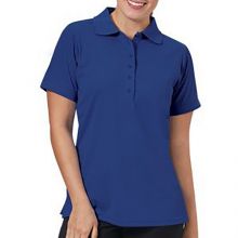 Polo Shirt Large Royal Blue Without Pocket Short Sleeves Female