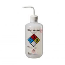 Safety Wash Bottle Nalgene Right-to-Know Ethyl Alcohol Label / Narrow Mouth LDPE / Polypropylene 1,000 mL (32 oz.)