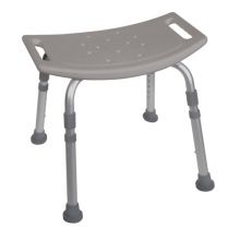 Shower Safety Bench W/O Back Tool-Free Assembly,Grey,Case/4