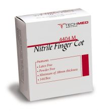Finger Cots Pre-Rolled Tech-Med PF Nitrile Latex-Free Lg White Disposable 144/Bx