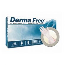 Gloves Exam Derma Free Powder-Free Vinyl Latex-Free 9 in Small Clear 100/Bx, 10 BX/CA