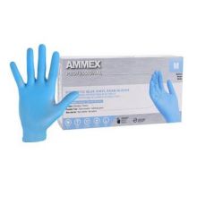 Gloves Exam Ammex Powder-Free Vinyl Medium Blue 100/Bx