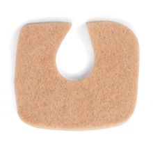 Tp-17 Toe Pads, 1/8" Thickness, 70% Wool and 30% Rayon Orthopedic Felt, Tan, with Adhesive, 10.75" x 1.625", 100/Bag