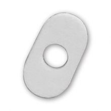 C-5 Corn Pads, 1/8" Thickness, Latex Orthopedic Foam on Poly / Cotton Tobacco Cloth, White, with Adhesive, 1.375" x 0.75", 100/Bag