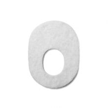 C-2 Bunion Shields, 1/8" Thickness, 70% Wool and 30% Rayon Orthopedic Felt, White, with Adhesive, 2.1875" x 1.625", 100/Bag