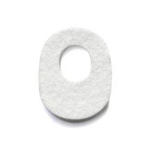C-2 Bunion Shields, 1/4" Thickness, 70% Wool and 30% Rayon Orthopedic Felt, White, with Adhesive, 2.1875" x 1.625", 100/Bag