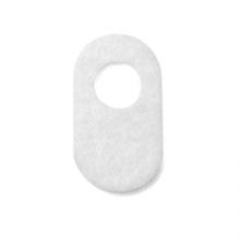 C-4 Corn Pads, 1/8" Thickness, 70% Wool and 30% Rayon Orthopedic Felt, White, with Adhesive, 1.375" x 0.75", 100/Bag