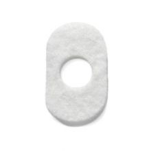 C-5 Corn Pads, 1/8" Thickness, 70% Wool and 30% Rayon Orthopedic Felt, White, with Adhesive, 1.375" x 0.75", 100/Bag