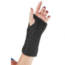 FLA Orthopedics 22-150 Soft Fit Suede Finish Wrist Brace-Right-BLK-SM