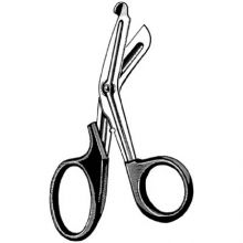 Utility Scissors Multi-Cut Sklar 7-1/2 Inch Length OR Grade Stainless Steel / Plastic Finger Ring Handle Angled Blunt Tip / Blunt Tip 160535