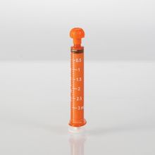 NeoMed Oral Dispensers with Tip Caps, 3mL, Amber/White Markings, 25 Pack