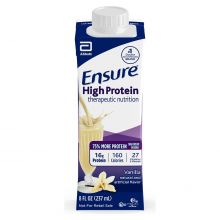Oral Supplement Ensure® High Protein Therapeutic Nutrition Shake Vanilla Flavor Liquid 8 oz. Reclosable Carton, CS/24