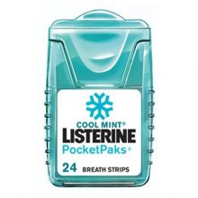 Listerine PocketPaks Strips Cool Mint 24 Strips/Pak 12/Bx, 6 BX/CA