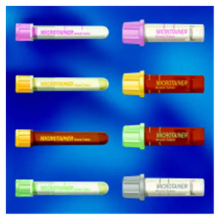 Tube Capillary Microtainer 250-500ul 8mm Plastic K2 EDTA Lavender/White 50/Bx, 4 BX/CA, 365974BX