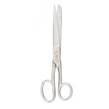 Bandage Scissors Miltex U.S.A. 8 Inch Length Surgical Grade Stainless Steel NonSterile Finger Ring Handle Straight Blade Sharp Tip / Blunt Tip