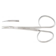 Utility Scissors Miltex 3-3/4 Inch Length OR Grade German Stainless Steel NonSterile Ribbon Style Finger Ring Handle Curved Blade Blunt Tip / Blunt Tip