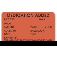 Pre-Printed Label UAL Anesthesia Label Fluorescent Red Paper