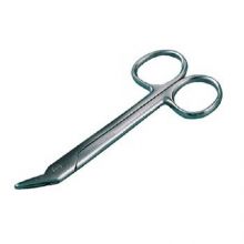 Casting Scissors 3-1/2 Inch Length Surgical Grade Stainless Steel NonSterile Finger Ring Handle Angled Blunt Tip / Blunt Tip