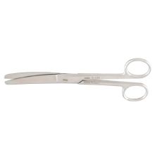 Abdominal Scissors Miltex Doyen 7 Inch Length OR Grade German Stainless Steel NonSterile Finger Ring Handle Curved Blade Blunt Tip / Blunt Tip