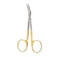 Conjunctival Scissors Miltex Wilmer-Converse 4-1/2 Inch Length OR Grade German Stainless Steel / Tungsten Carbide NonSterile Finger Ring Handle Angled Blade Sharp Tip / Sharp Tip