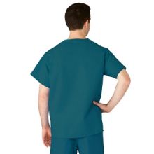 AngelStat Unisex Reversible V-Neck Scrub Top with 2 Pockets, Peacock, Size 3XL, Angelica Color Code