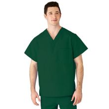 AngelStat Unisex Reversible V-Neck Scrub Top with 2 Pockets, Hunter, Size 3XL, Angelica Color Code