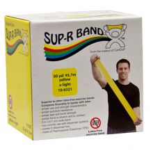 Sup-R Band 10-6321 Latex Free Exercise Band-50 Yrd Roll-Yellow-X-Light