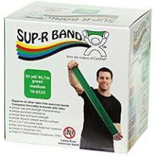 Sup-R Band 10-6323 Latex Free Exercise Band-50 Yard Roll-Green-Medium