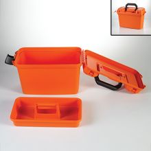 Emergency Box with Removable Tray, Hinged Lid, 15x10x8