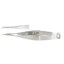 Capsulotomy Scissors Miltex Vannas 3-1/4 Inch Length OR Grade German Stainless Steel NonSterile Thumb Handle with Spring Curved Blade Sharp Tip / Sharp Tip