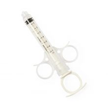 Angiographic High-Pressure Control Syringe with Thumb-Ring Plunger and Finger Ring, Fixed Male Luer Lock, 0.5 mL Reservoir, 7 mL
