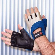 Impact Glove Rolyan Workhard Half Finger X-Small Black / Blue / Gray Right Hand