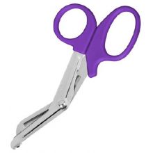 Utility Scissors Prestige Medical Nurse 5-1/2 Inch Length Stainless Steel / Plastic Finger Ring Handle Angled Blunt Tip / Blunt Tip 804607