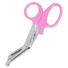 Utility Scissors Prestige Medical Nurse 5-1/2 Inch Length Stainless Steel / Plastic Finger Ring Handle Angled Blunt Tip / Blunt Tip 804608
