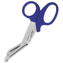 Utility Scissors Prestige Medical Nurse 5-1/2 Inch Length Stainless Steel / Plastic Finger Ring Handle Angled Blunt Tip / Blunt Tip 804614