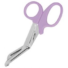 Utility Scissors Prestige Medical Nurse 5-1/2 Inch Length Stainless Steel / Plastic Finger Ring Handle Angled Blunt Tip / Blunt Tip 804615