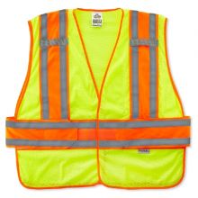 Safety Vest GloWear 8240HL Class 2 Medium Lime Green 1 Pocket Unisex