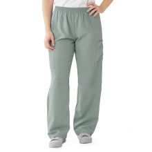 PerforMAX Unisex Elastic Waist Scrub Pants, Size XL Regular Inseam, Misty
