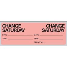 Pre-Printed Label Instructional Label Fluorescent Red Paper Change Saturday,