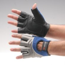 Impact Glove IMPACTO Half Finger 2X-Large Black / Blue / Gray Hand Specific Pair