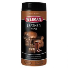 Leather Wipes, 7 x 8, 30/Canister