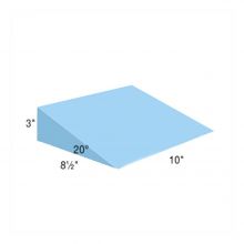 Body Positioning Wedge Covered in Blue Vinyl, 20  Wedge, 10" x 8.5" x 3"