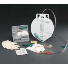 Lubricath Drainage Bag and Lubricath Catheter Foley Catheter Tray, PVP, 14Fr