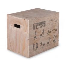 3-in-1 Wooden Plyo Box, 20"/24"/30"