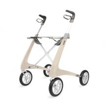 Carbon Fiber Rollator with 18.5" W x 24" H Comfort Seat, White